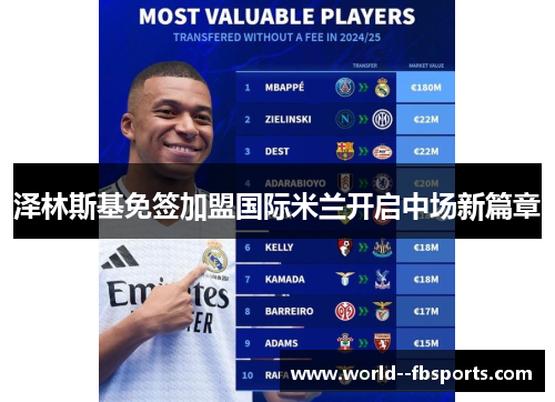 泽林斯基免签加盟国际米兰开启中场新篇章